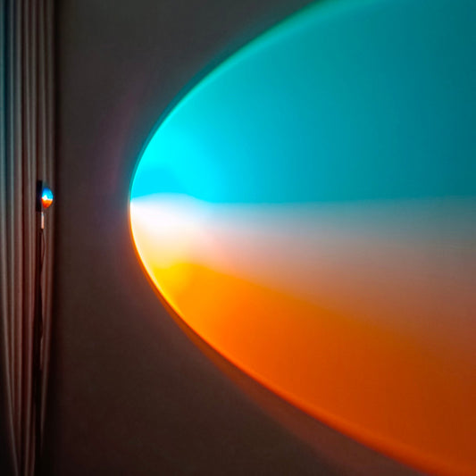 VierraSol | Lámpara de Pie Proyector LED de Color | Efecto de Luz Halo Minimalista