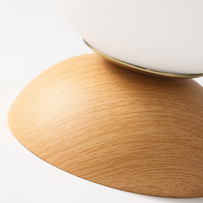 VierraSol | Lámpara de Techo con Globo de Vidrio | Diseño de Grano de Madera