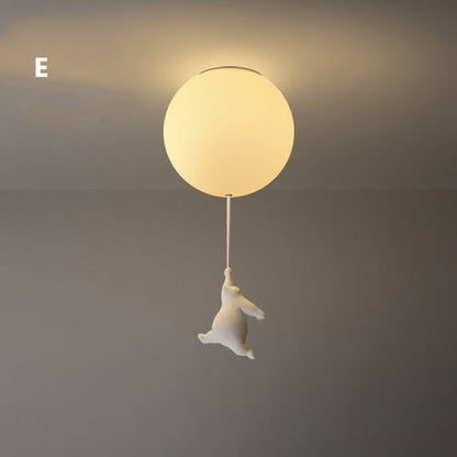 VierraSol | Lámpara de Techo Oso Globo | Diseño de Oso Juguetón