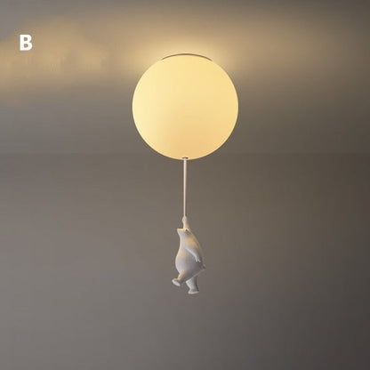 VierraSol | Lámpara de Techo Oso Globo | Diseño de Oso Juguetón