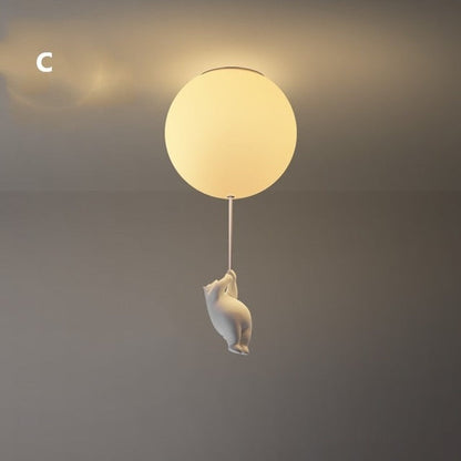 VierraSol | Lámpara de Techo Oso Globo | Diseño de Oso Juguetón