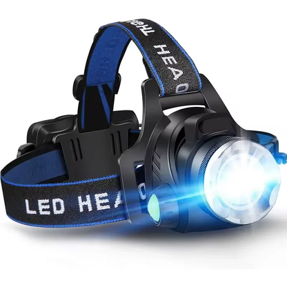 VierraSol | Linterna Frontal LED para Exterior - Zoom Ajustable, Impermeable
