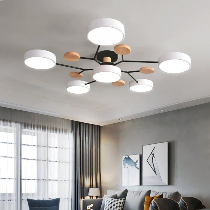 VierraSol | Luz de Techo LED Escandinava | Diseño de Luz Moderna en Ramas