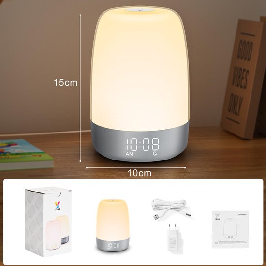 VierraSol | Luz Despertadora Aurora | Amanecer y Atardecer | Recargable por USB-C
