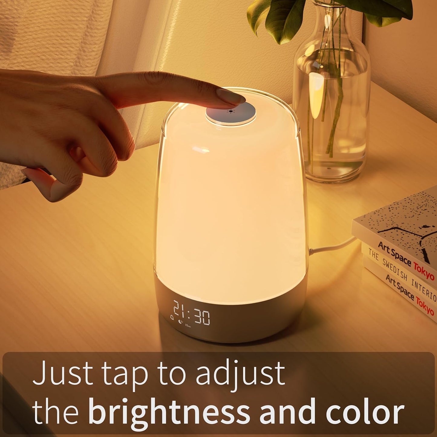 VierraSol | Luz Despertadora Aurora | Amanecer y Atardecer | Recargable por USB-C