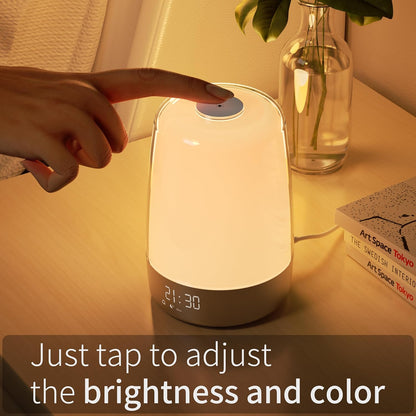 VierraSol | Luz Despertadora Aurora | Amanecer y Atardecer | Recargable por USB-C