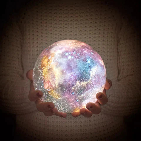 VierraSol | Luz Nocturna con Patrón de Estrellas | Control Táctil, Recargable