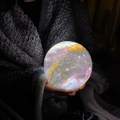 VierraSol | Luz Nocturna con Patrón de Estrellas | Control Táctil, Recargable