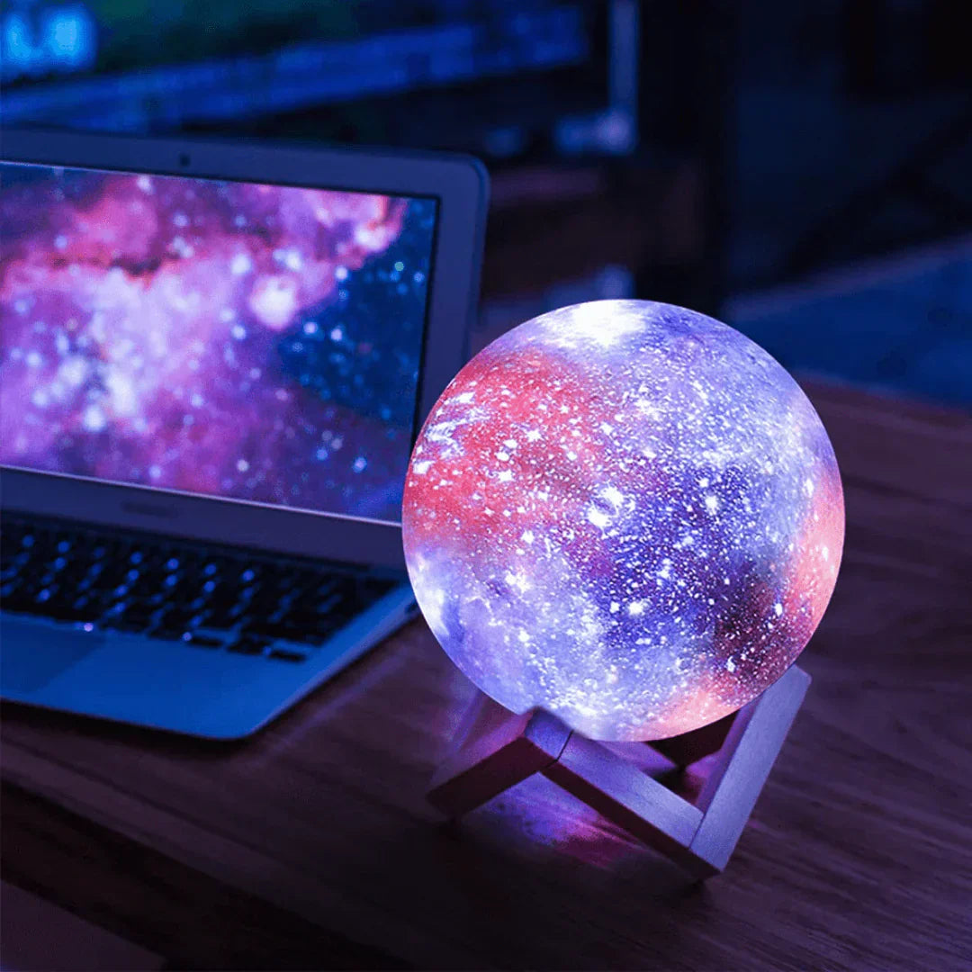 VierraSol | Luz Nocturna con Patrón de Estrellas | Control Táctil, Recargable