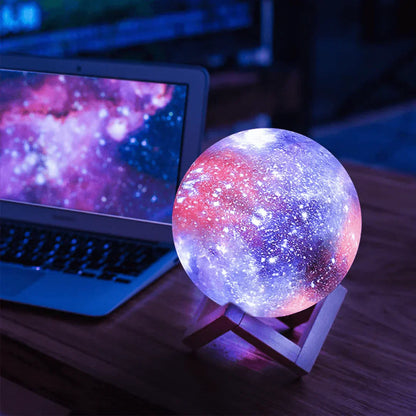 VierraSol | Luz Nocturna con Patrón de Estrellas | Control Táctil, Recargable
