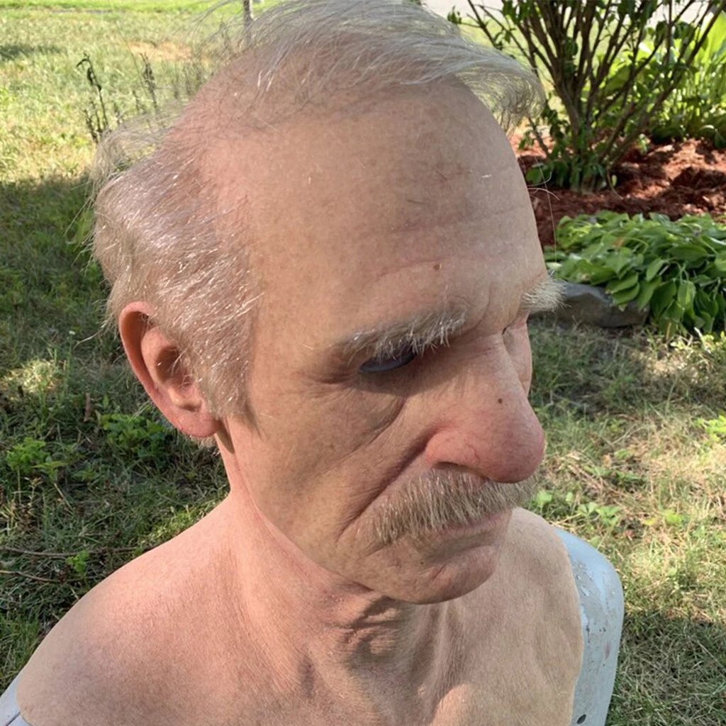 VierraSol | Máscara de Viejo Espeluznante – Máscara de Halloween de Látex Realista para Adultos