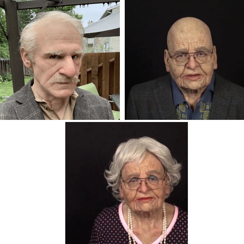 VierraSol | Máscara de Viejo Espeluznante – Máscara de Halloween de Látex Realista para Adultos