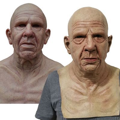 VierraSol | Máscara de Viejo Espeluznante – Máscara de Halloween de Látex Realista para Adultos