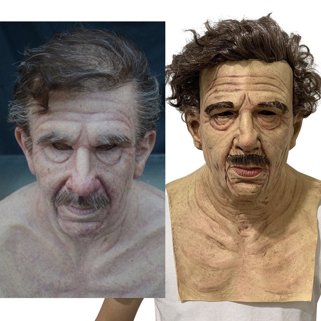 VierraSol | Máscara de Viejo Espeluznante – Máscara de Halloween de Látex Realista para Adultos