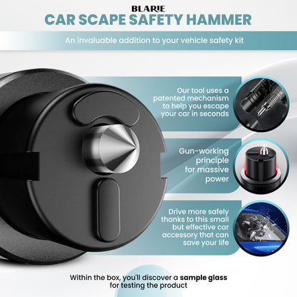 VierraSol | Martillo de Seguridad para Automóviles – Herramienta Esencial de Escape y Rompeventanas para Emergencias