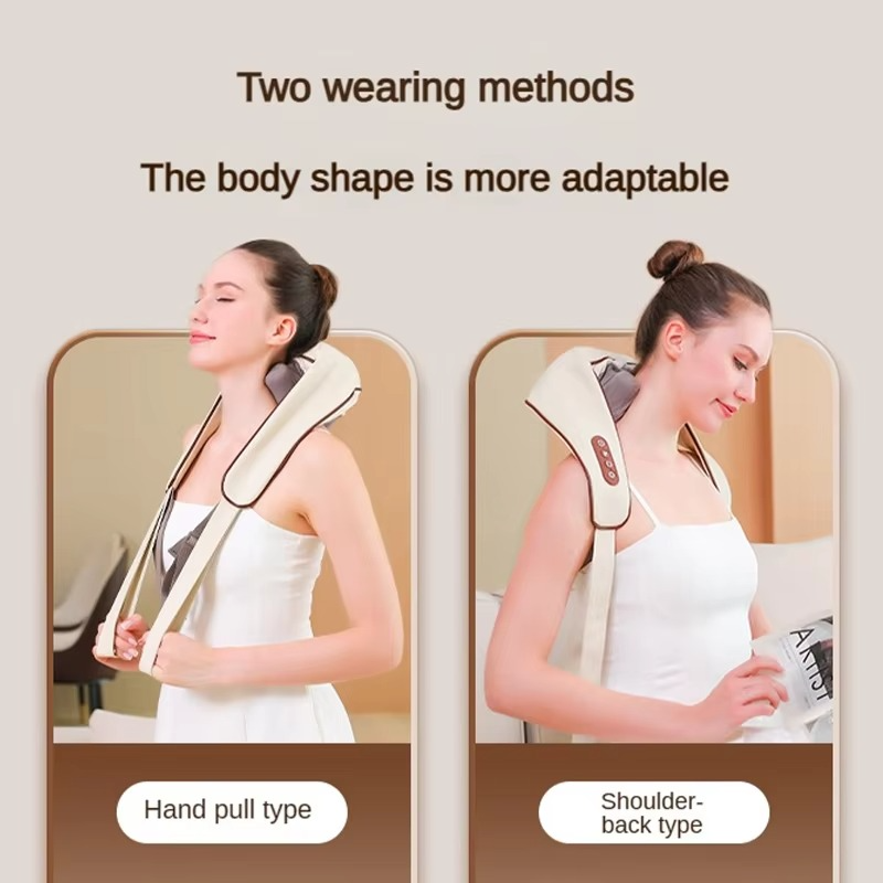 VierraSol | Masajeador de Cuello y Hombros con Shiatsu de Tejido Profundo y Calor para Alivio del Dolor
