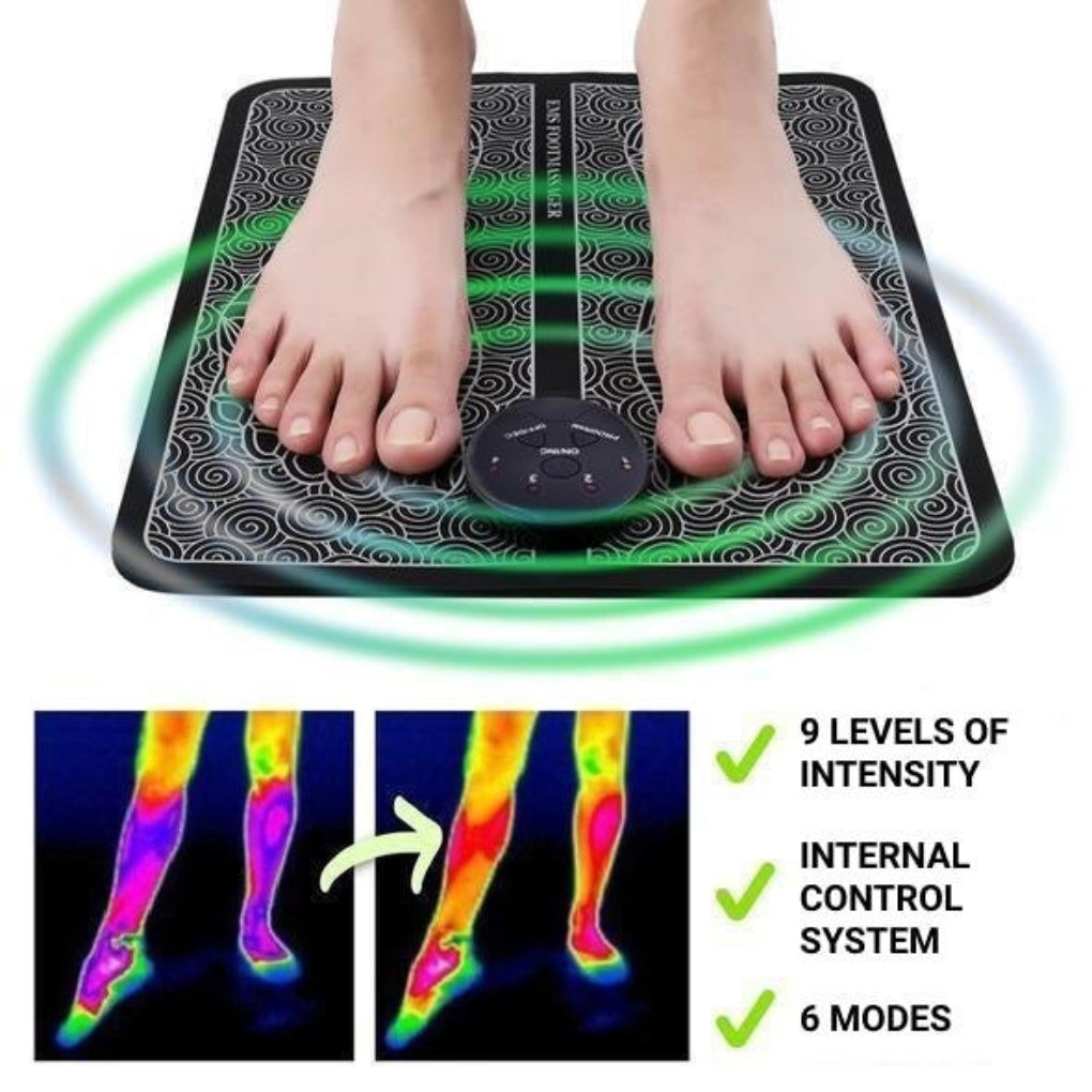 VierraSol | Masajeador Eléctrico EMS para Pies con Estimulación Muscular y Alivio del Dolor