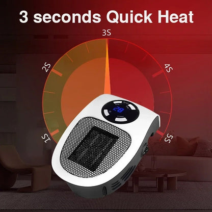 VierraSol | Mini Calefactor Portátil con Pantalla LED y Control de Temperatura Inteligente