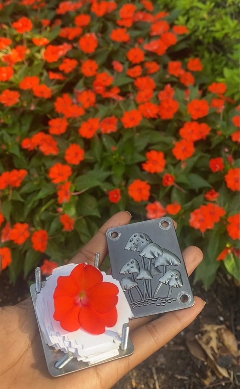 VierraSol | Mini Prensa de Flores | Creador de Recuerdos Botánicos Compacto | Herramienta de Manualidades Portátil