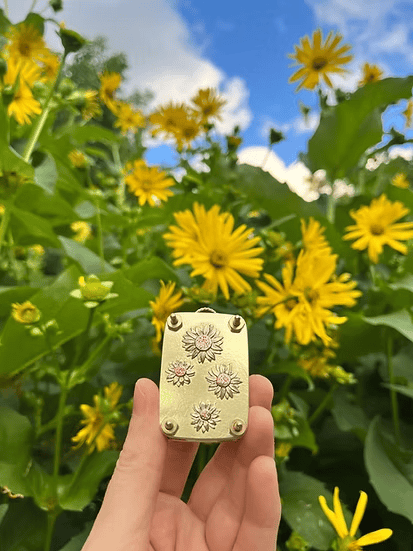 VierraSol | Mini Prensa de Flores | Creador de Recuerdos Botánicos Compacto | Herramienta de Manualidades Portátil