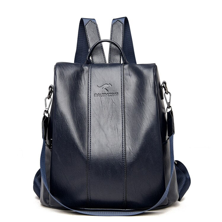 VierraSol | Mochila de Cuero a Prueba de Robo para Mujeres en Estilo Vintage