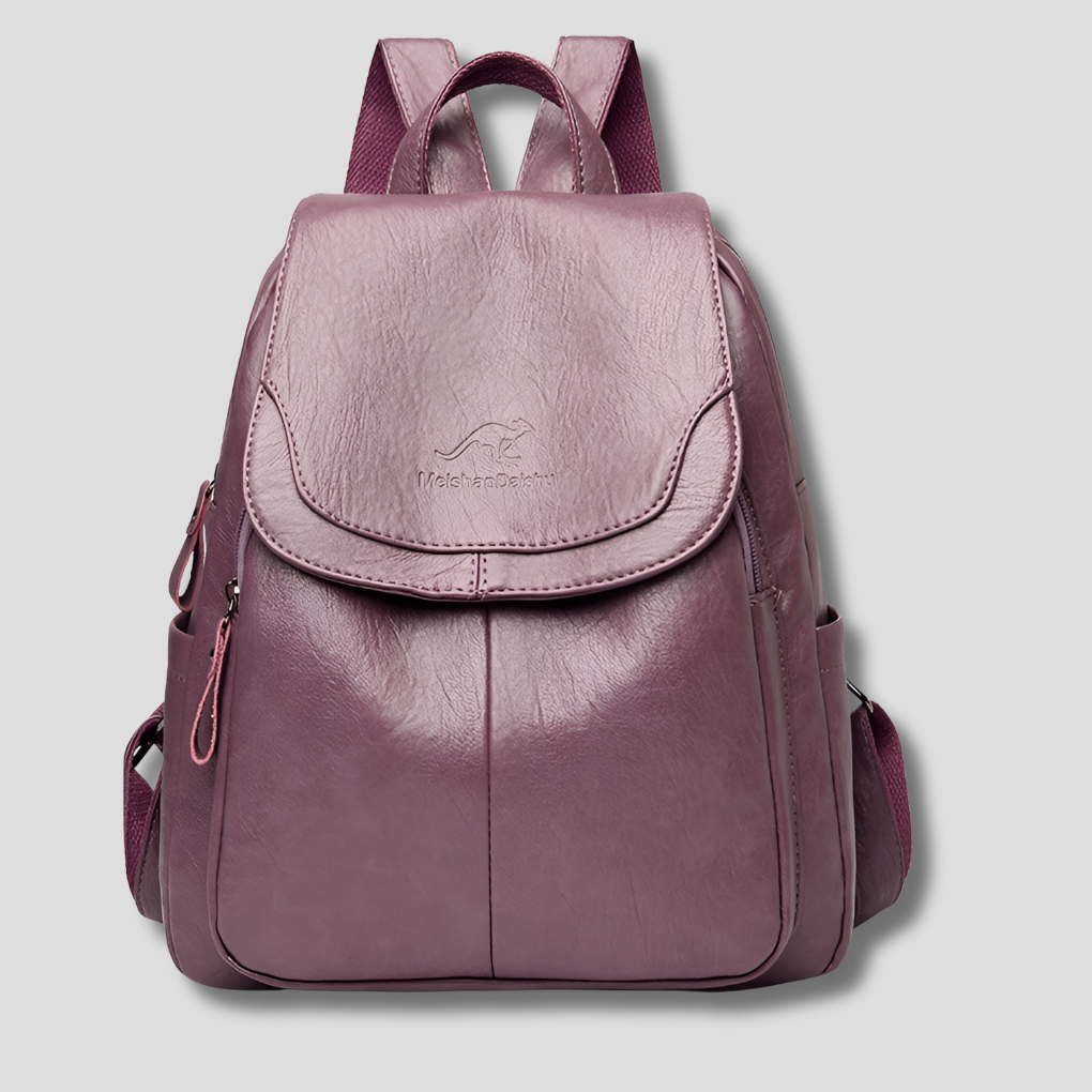 VierraSol | Mochila de Cuero Antirrobo para Mujeres con Diseño Grabado
