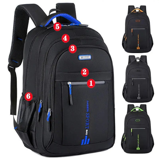 VierraSol | Mochila de Hombre Resistente al Agua con Múltiples Bolsillos