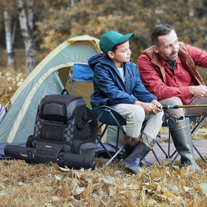 VierraSol | Mochila de Pesca con Soportes para Cañas y Cajas de Accesorios