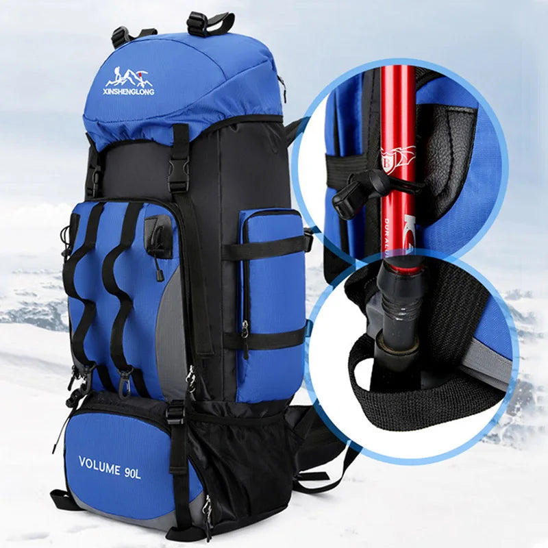VierraSol | Mochila de Senderismo Impermeable con Gran Capacidad 90L