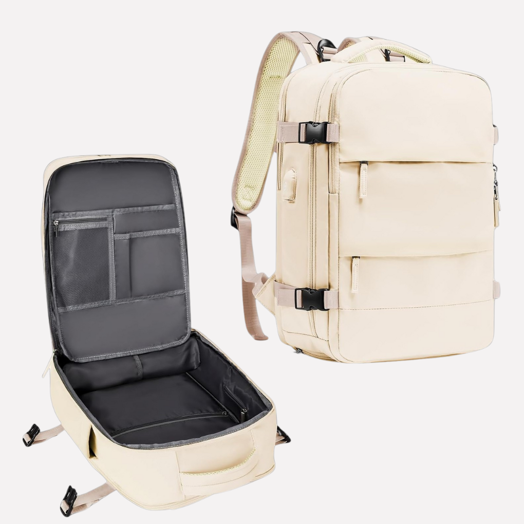 VierraSol | Mochila de Viaje con Compartimento para Portátil y Sección para Zapatos
