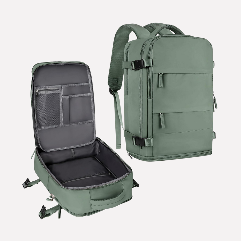 VierraSol | Mochila de Viaje con Compartimento para Portátil y Sección para Zapatos