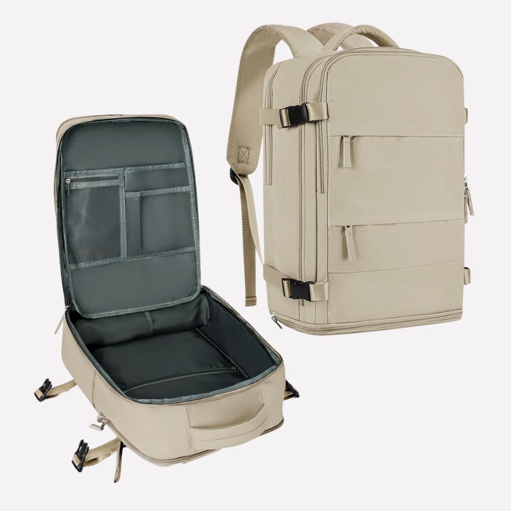 VierraSol | Mochila de Viaje con Compartimento para Portátil y Sección para Zapatos