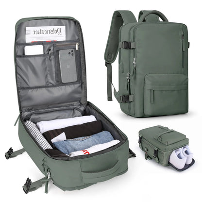 VierraSol | Mochila de Viaje Grande para Mujeres – Mochila de Senderismo Impermeable | Antirrobo