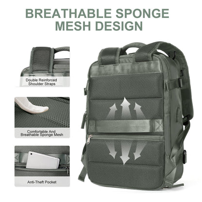 VierraSol | Mochila de Viaje Grande para Mujeres – Mochila de Senderismo Impermeable | Antirrobo