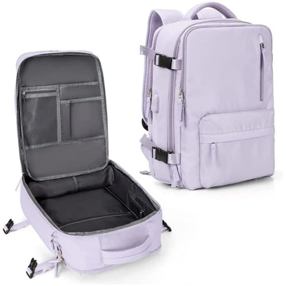 VierraSol | Mochila de Viaje Grande para Mujeres – Mochila de Senderismo Impermeable | Antirrobo