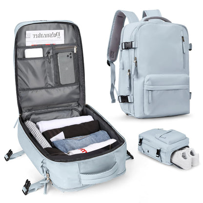 VierraSol | Mochila de Viaje Grande para Mujeres – Mochila de Senderismo Impermeable | Antirrobo