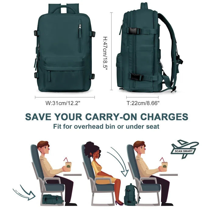 VierraSol | Mochila de Viaje Impermeable para Mujeres