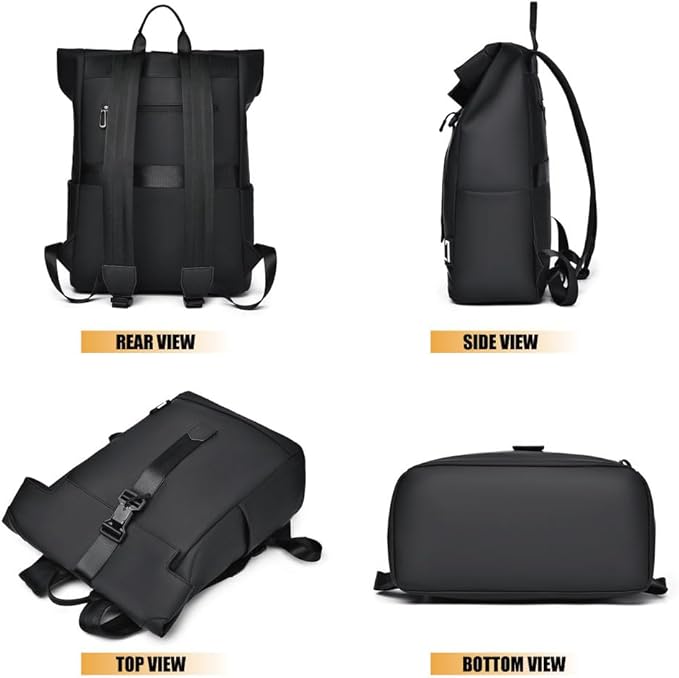VierraSol | Mochila de Viaje y Commuter Impermeable – USB, Ligera y Espaciosa