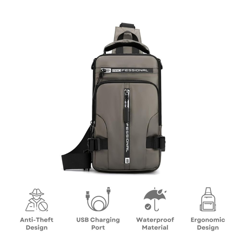VierraSol | Mochila Sling Convertible Antirrobo para Hombre