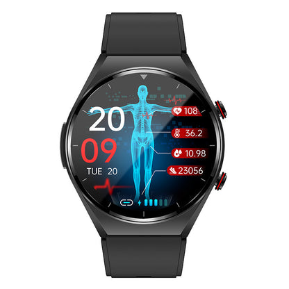 VierraSol | Monitoreo de Azúcar en Sangre con un Solo Clic | Glucosa en Sangre, Presión Arterial, ECG | Monitor de Frecuencia Cardíaca HRV, Reloj Inteligente de Salud