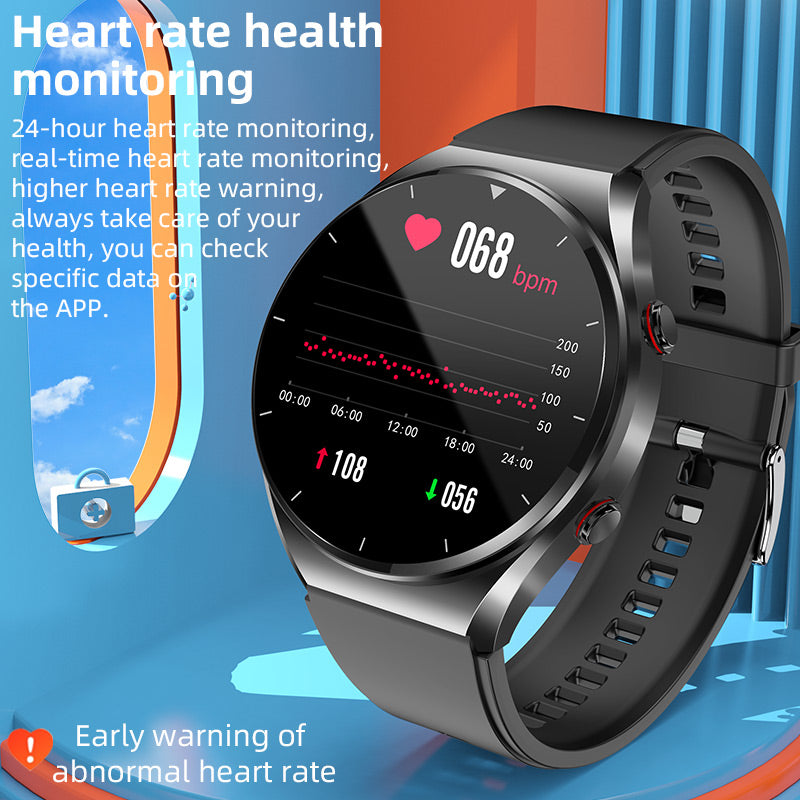 VierraSol | Monitoreo de Azúcar en Sangre con un Solo Clic | Glucosa en Sangre, Presión Arterial, ECG | Monitor de Frecuencia Cardíaca HRV, Reloj Inteligente de Salud