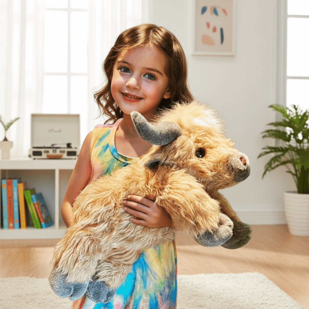 VierraSol | MOOLETTE – Adorable Vaca de las Tierras Altas de Peluche con Diseño Acogedor y Abrazo