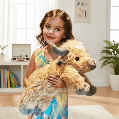 VierraSol | MOOLETTE – Adorable Vaca de las Tierras Altas de Peluche con Diseño Acogedor y Abrazo