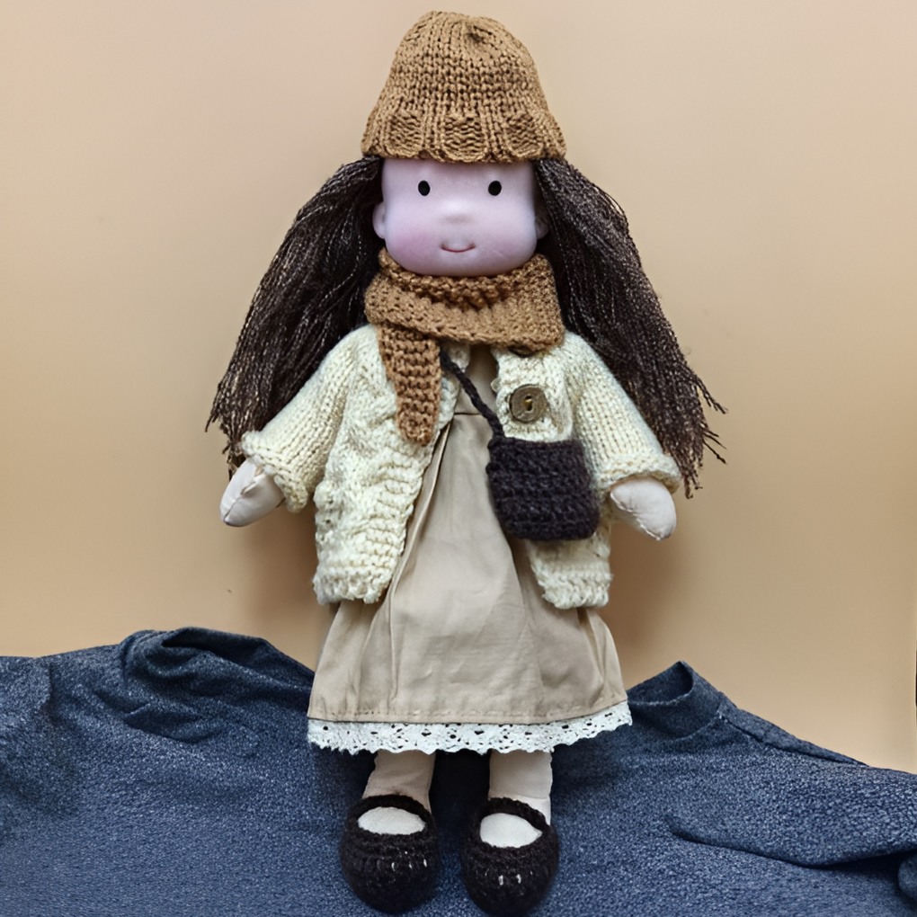 VierraSol | Muñeca de Tela Waldorf Hecha a Mano con Vestido