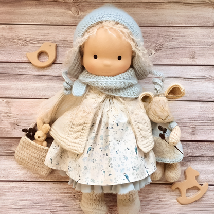 VierraSol | Muñeca de Tela Waldorf Hecha a Mano con Vestido