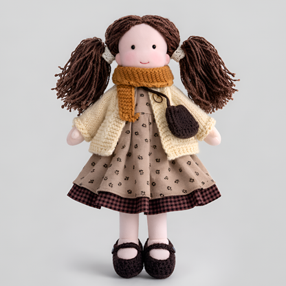 VierraSol | Muñeca de Tela Waldorf Hecha a Mano con Vestido