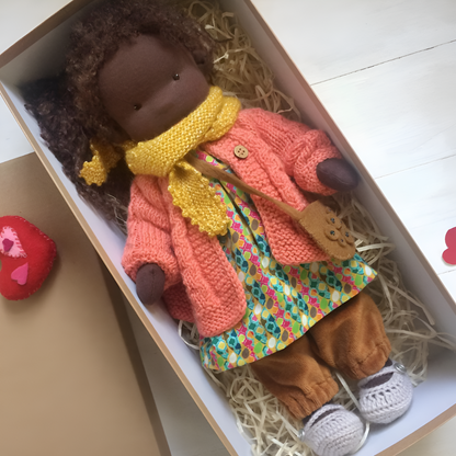 VierraSol | Muñeca Waldorf | Muñeca de Tela | Muñeca Suave y Acogedora