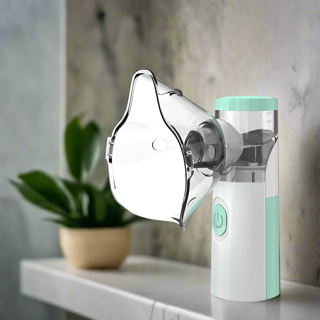 VierraSol | Nebulizador para Alivio del Asma | Inhalador Compacto de Mano para el Hogar y Viajes