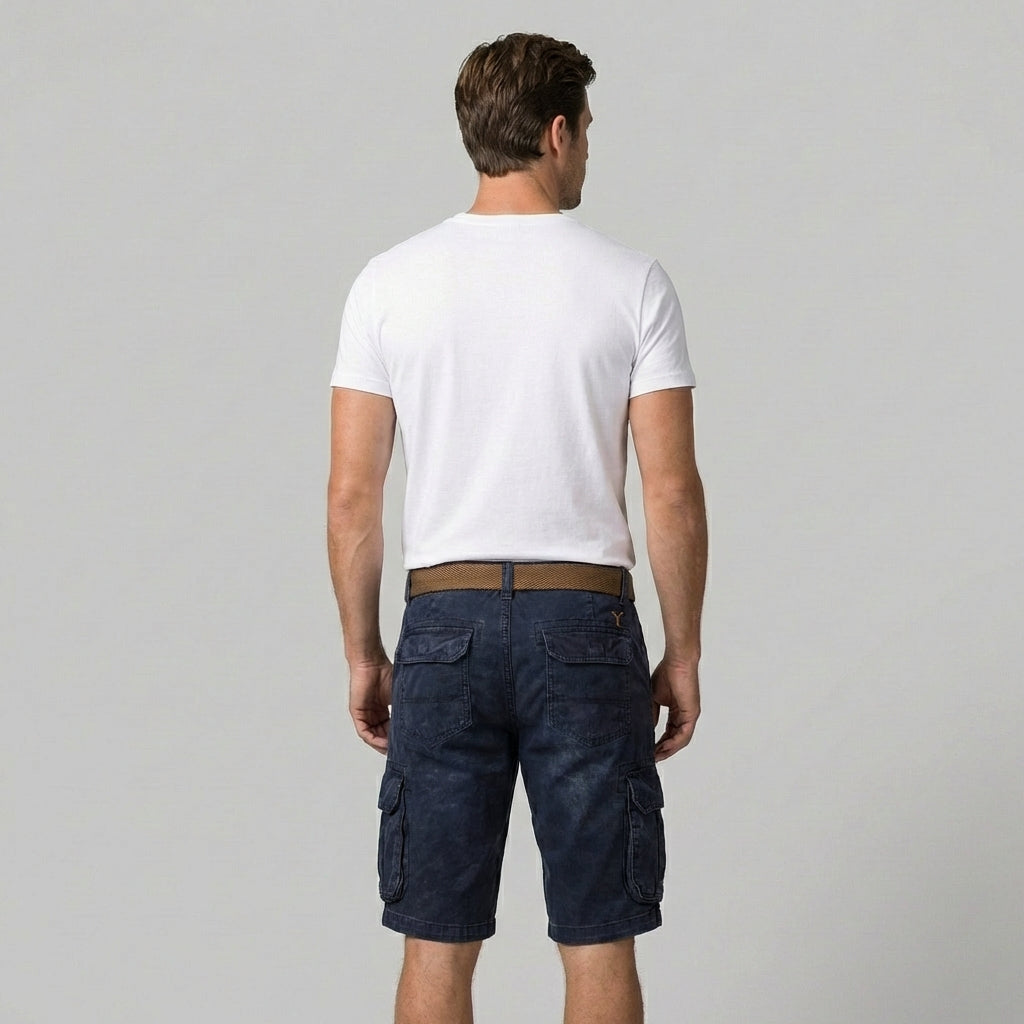 VierraSol | Pantalones Cortos Cargo para Hombre con Múltiples Bolsillos