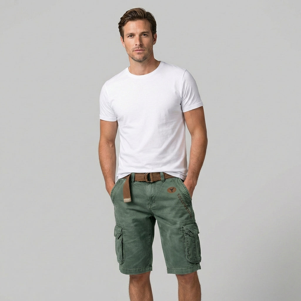 VierraSol | Pantalones Cortos Cargo para Hombre con Múltiples Bolsillos